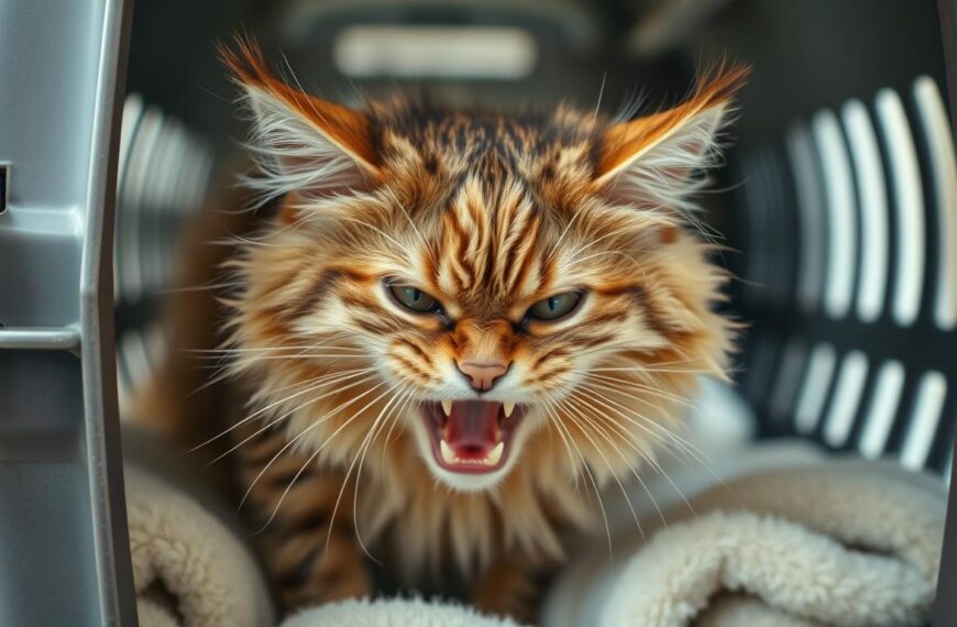 Agressive Katze transportieren