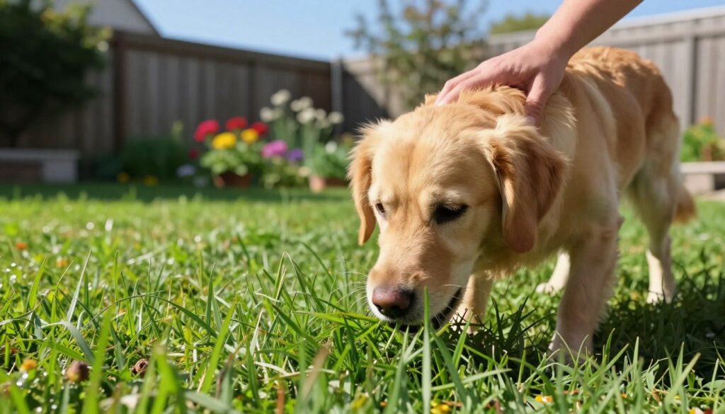 Hund frisst Gras als Ursache für Erbrechen Hund frisst Gras als Ursache für Erbrechen